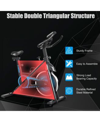 Indoor Cycling Stationary Bike Silent Belt Drive Adjustable