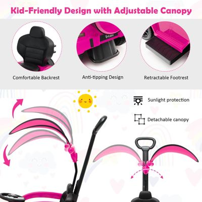 3 in 1 Ride on Push Car Mercedes Benz G350 Stroller Sliding Car