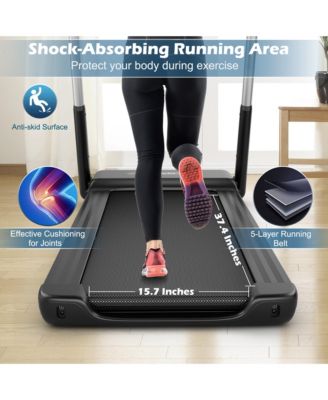 2.25HP Folding LED Treadmill Electric Running Walking Machine with APP Control Gym