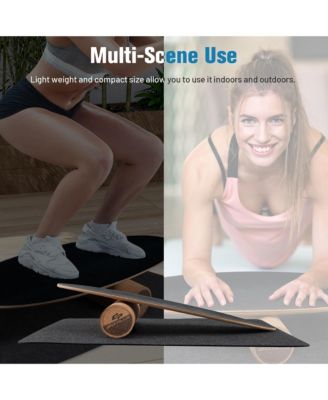 Wooden Balance Board Trainer Wobble Roller for Exercise Sports Training Equipment