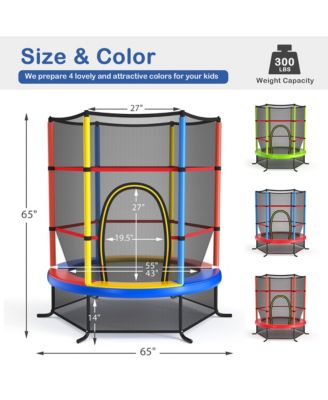 55'' Kids Trampoline Bouncing Jumping Mat Recreational Trampoline