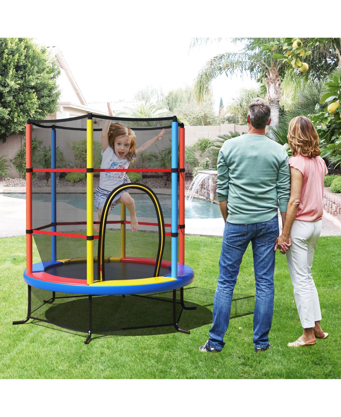 Детская игрушка Costway 55'' Kids Trampoline Bouncing Jumping Mat Recreational Trampoline — фото 10