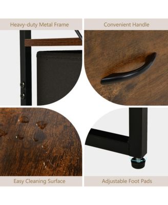 Tall Storage Tower with 3 Drawers and 3 Shelves, Freestanding Vertical Dresser Chest