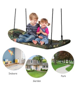 Saucer Tree Swing Surf Kids Outdoor Adjustable Swing Set w/ Handle