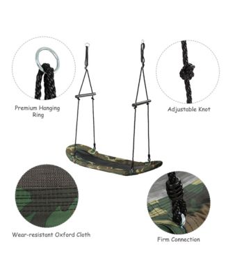 Saucer Tree Swing Surf Kids Outdoor Adjustable Swing Set w/ Handle