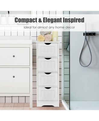 Floor Storage Cabinet Bathroom Organizer Free Standing 3 Drawers