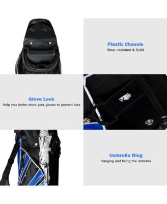 Golf Stand Cart Bag Club w/6 Way Divider Carry Organizer