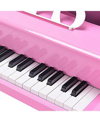 Childs 30 key Toy Grand Baby Piano w/ Kids Bench Wood Pink New