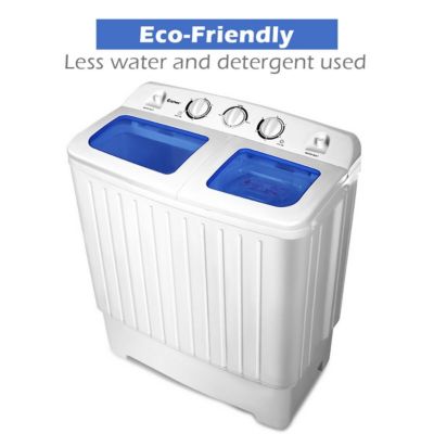 Portable Mini Compact Twin Tub 17.6lb Washing Machine