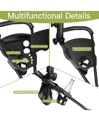 Foldable 3 Wheel Golf Pull Push Cart Trolley