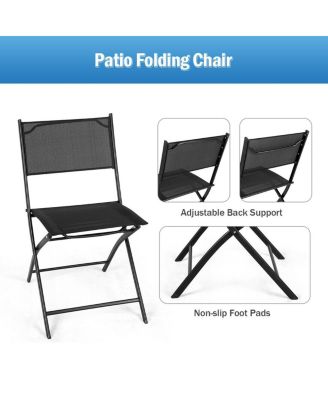 Set of 4 Outdoor Patio Folding Chairs Camping Deck Garden Pool Beach Furniture