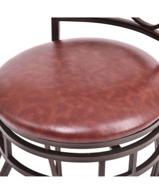 Set of 2 Vintage Bar Stools 30" Swivel Padded Seat Bistro