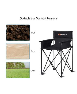 Portable 38'' Oversized High Outdoor Beach Chair