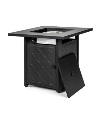 28'' Propane Fire Pit Table 50,000 BTU Patio Square Gas Fireplace W/Lava Rock