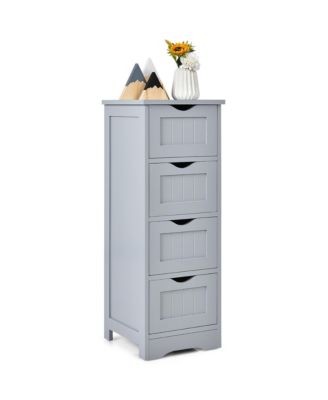 Floor Storage Cabinet Bathroom Organizer Free Standing Drawers