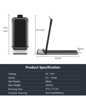 Installation-Free Ultra-Thin Folding Treadmill Exercise