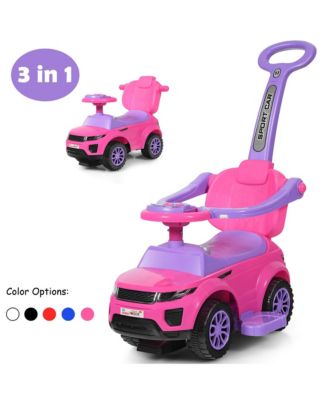 3 in 1 Ride on Push Car Toddler Stroller Sliding Car w/Music