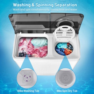26lbs Portable Semi-automatic Washing Machine