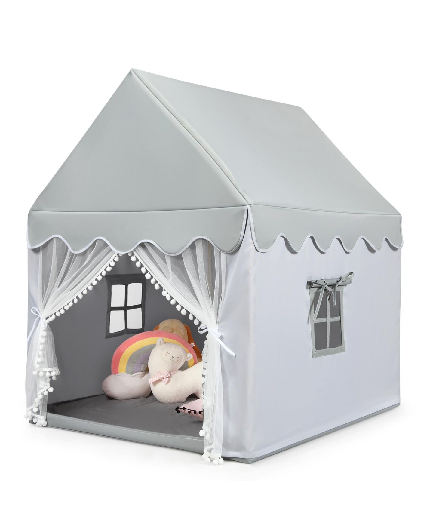 Детская игрушка Costway Fairy Castle Large Playhouse, 3–7 лет, цвет: Серый — фото 8