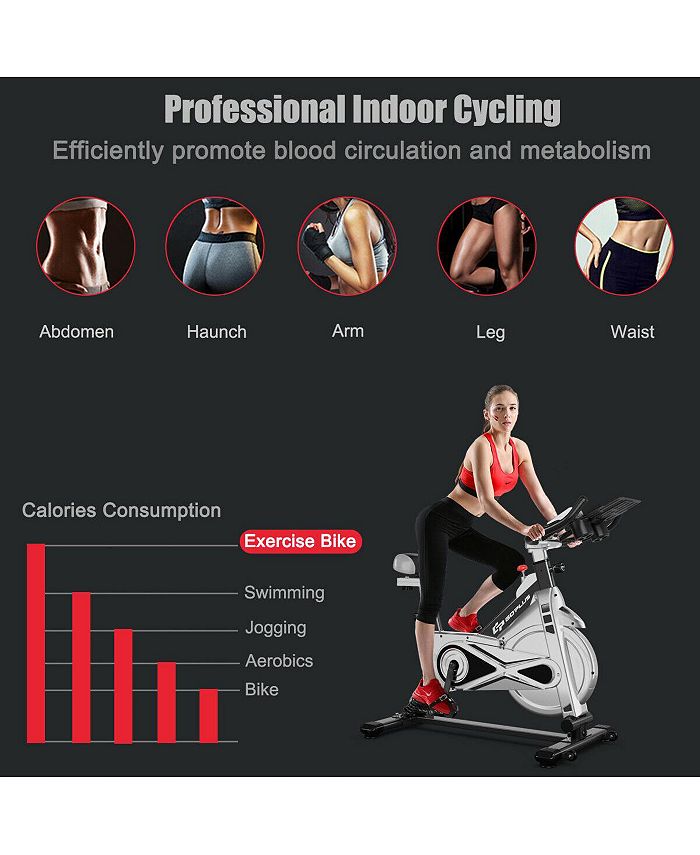 Costway Indoor Stationary Exercise Cycle Bike Bicycle Workout Macy's