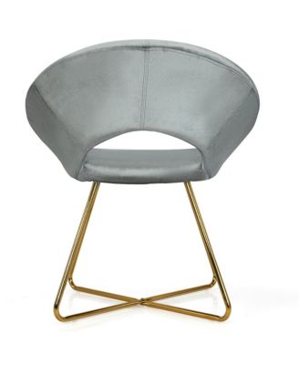 Modern Velvet Accent Chair Upholstered Vanity Chair