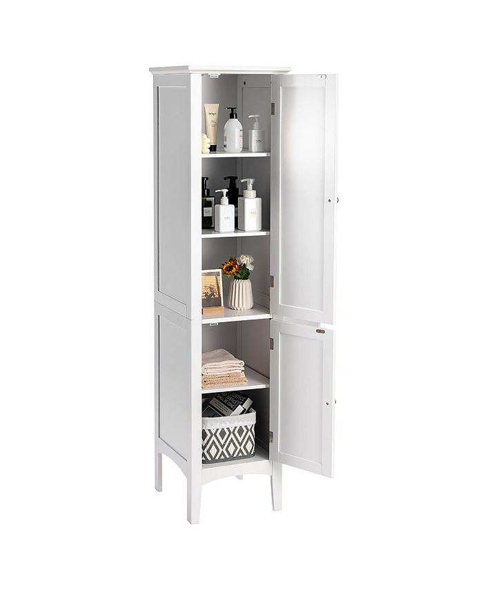 Costway Freestanding Bathroom Storage Linen Tower Kitchen