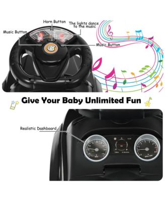 3 in 1 Ride on Push Car Toddler Stroller Sliding Car w/Music