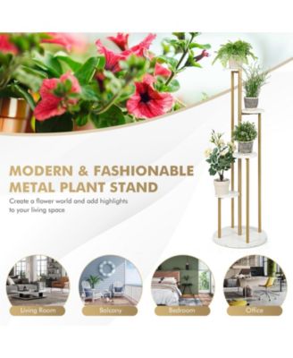 4-Tier 48.5 Inch Metal Plant Stand