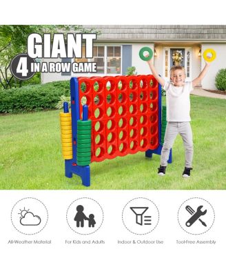 Jumbo 4-to-Score Giant Game Set with 42 Jumbo Rings and Quick-Release Slider