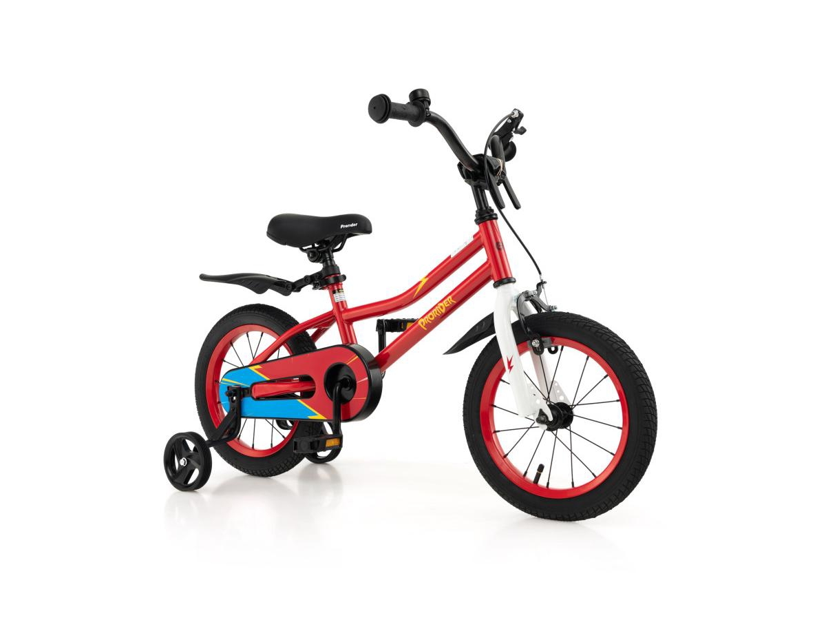 Slickblue 14 Inch Kids Bike with 2 Training Wheels for 3-5 Years Old