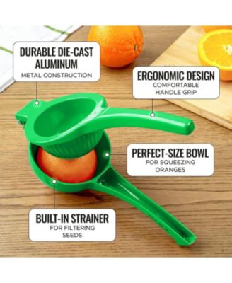 Premium Quality Metal Orange Squeezer, Citrus Juicer, Manual Press for Extracting the Most Juice Possible