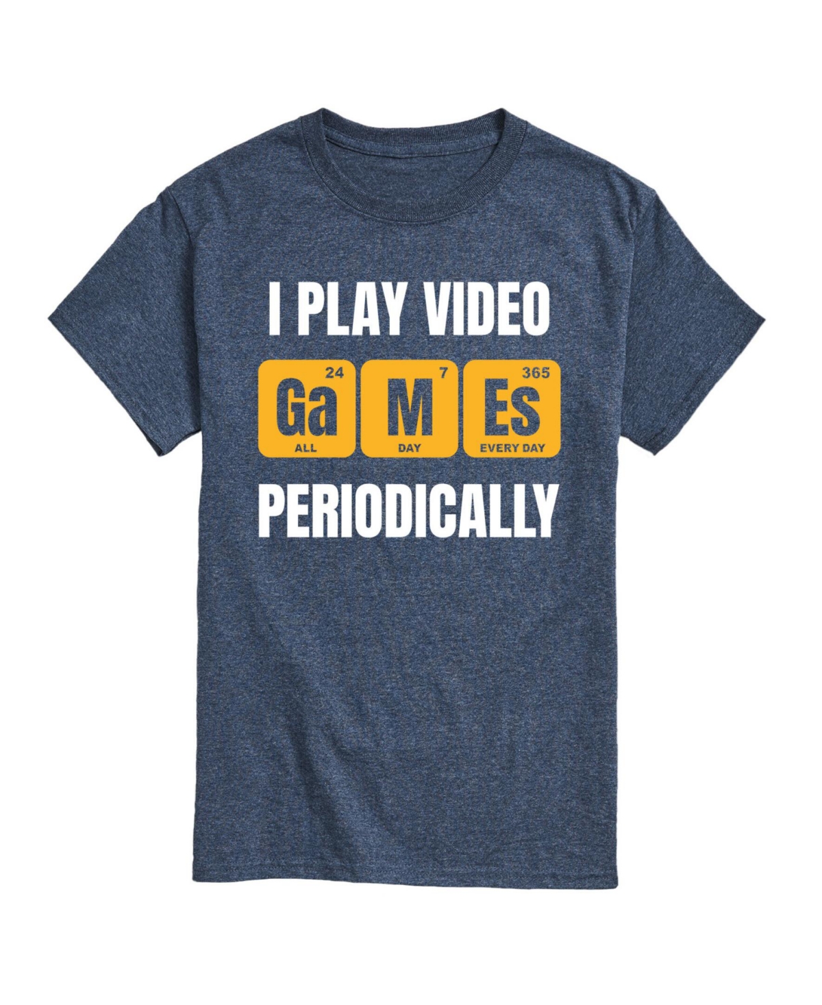 Hybrid Apparel I Play Video Games Periodically Men's Short Sleeve Tee - Heather Blue