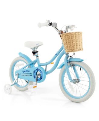 16" Kid s Bike with Training Wheels Adjustable Handlebar Seat Handbrake