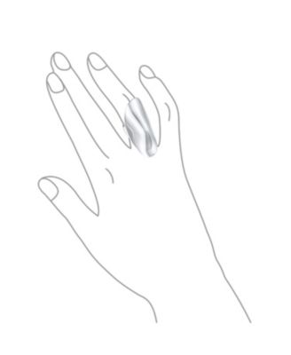 Geometric Unique Fashion Statement Full Finger Ring Sterling Silver