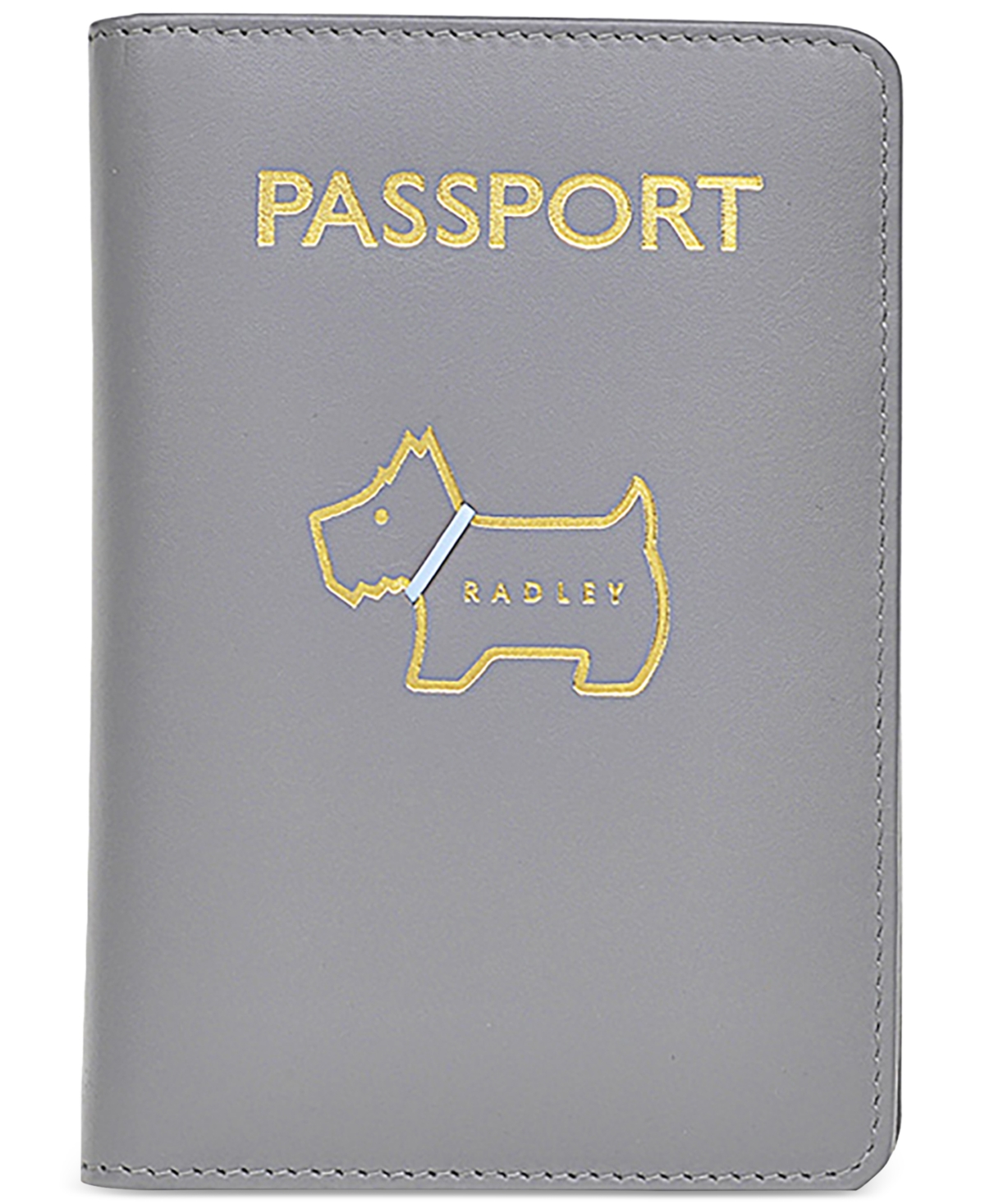 Radley London Heritage Dog Outline Leather Passport Cover In Cloud Burs