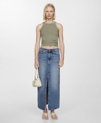 Long denim skirts macy's hotsell