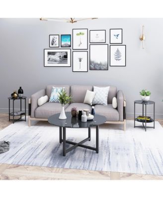 Streamdale Round Clear Coffee Table (35.5")