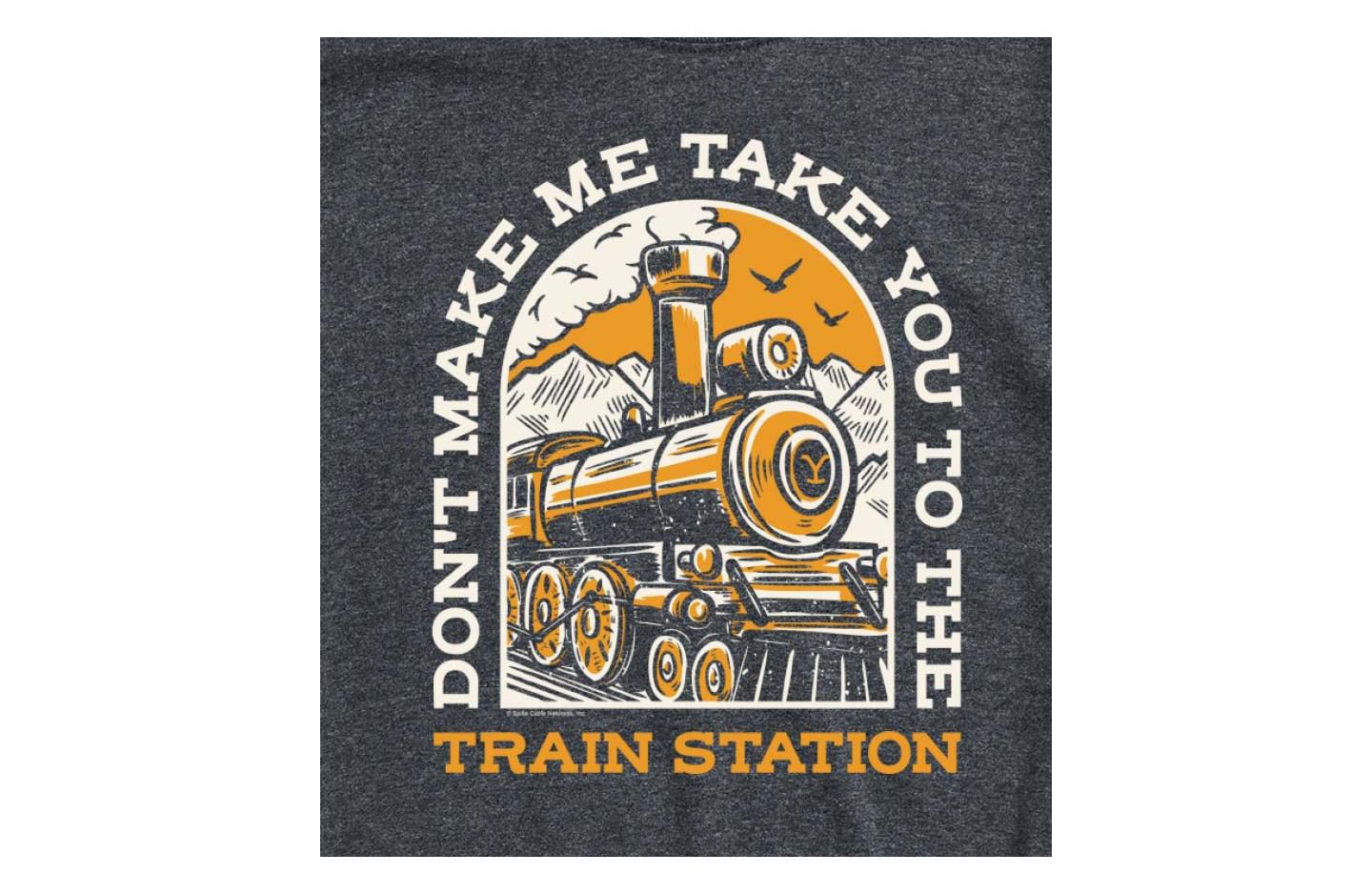 Мужская футболка AIRWAVES Hybrid Apparel Dont Make Me Take You Train Station Short Sleeve, цвет: Чёрный — фото 5