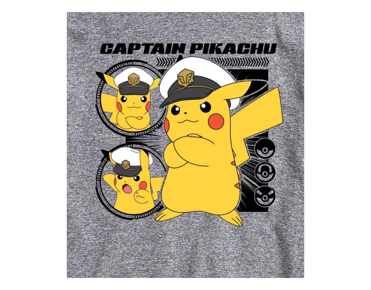 Airwaves Hybrid Apparel Captain Pikachu Men's Short Sleeve Tee In Green