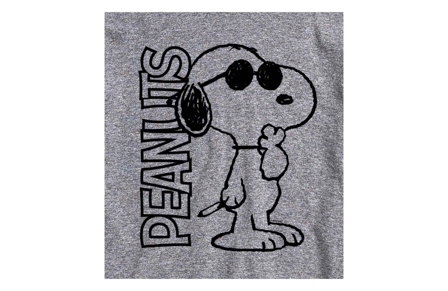 Мужская футболка AIRWAVES Hybrid Apparel Joe Cool Peanuts Logo Short Sleeve, цвет: Меланжевый — фото 3