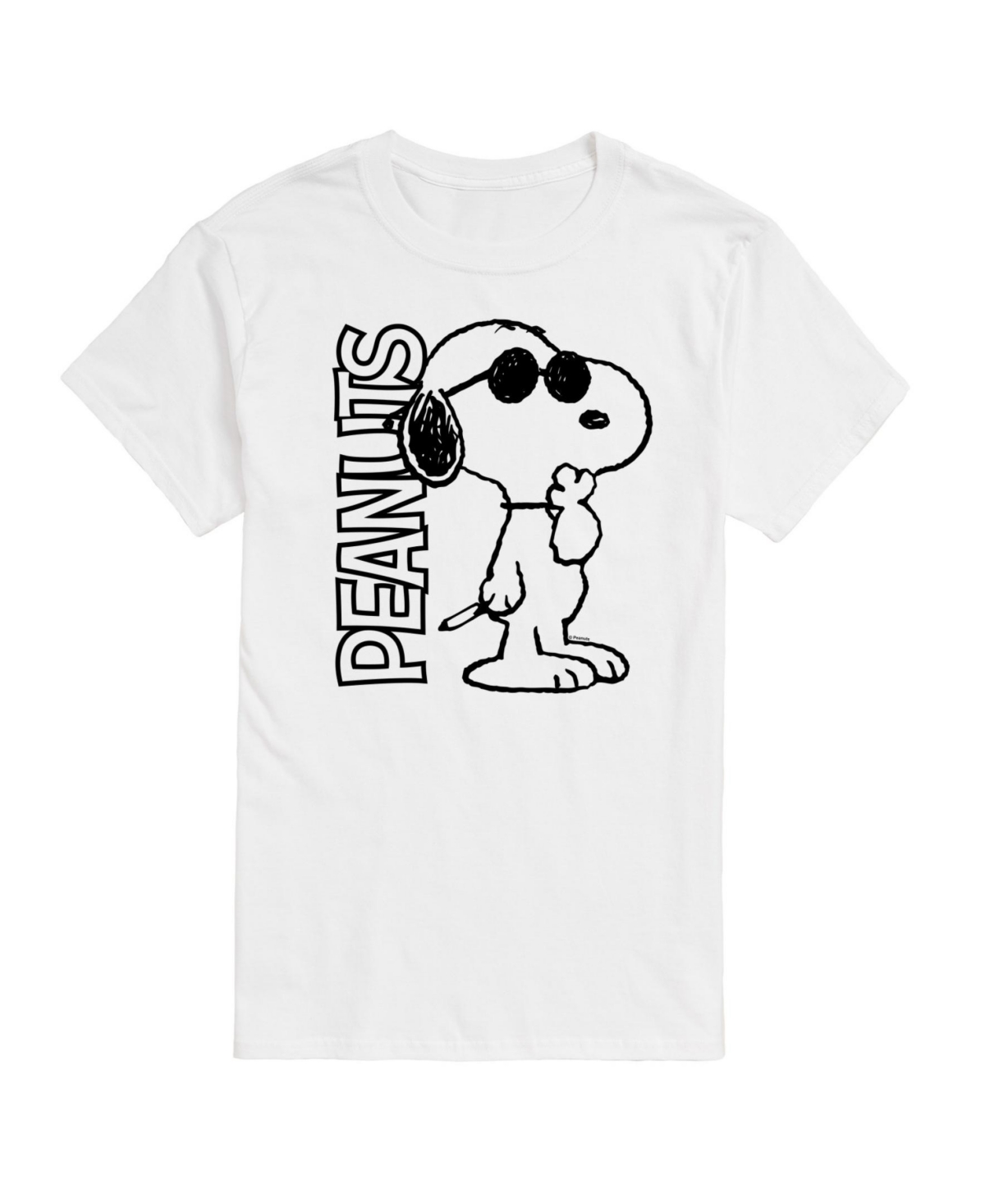 Airwaves Hybrid Apparel Joe Cool Peanuts Logo Mens Short Sleeve Tee In Heather Red
