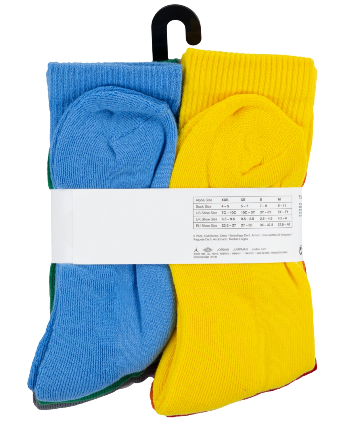 Shop Jordan Big Boys 6-pack Everyday Essentials Crew Socks In Nvstarfis