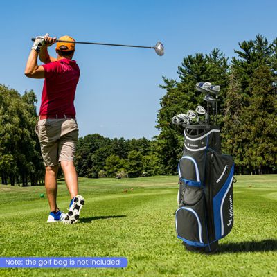 9 PCS Men's Complete Golf Club Set Right Handed with 460cc Alloy Driver Irons