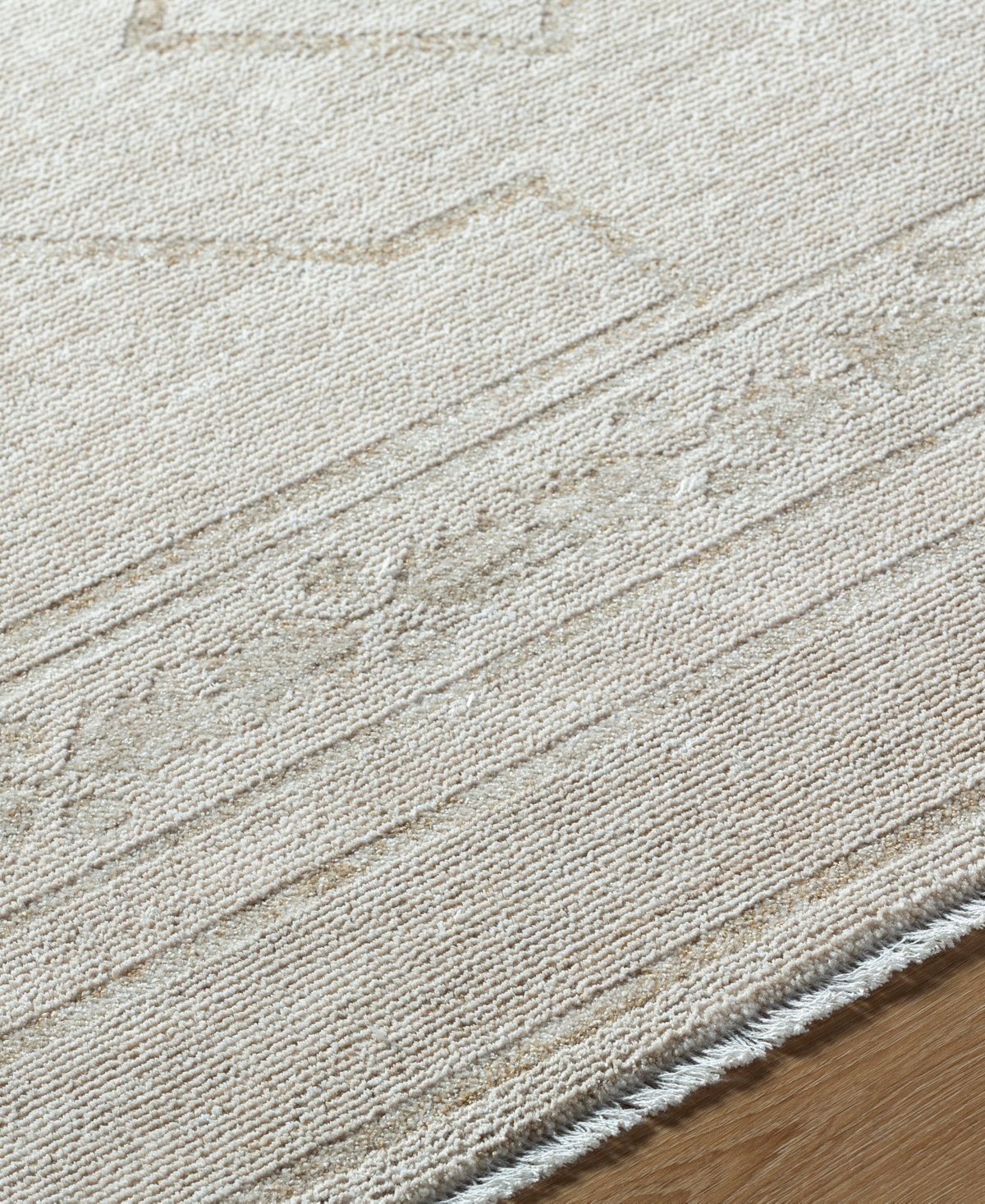 Surya Emory 527557 6'7"x9'6" Area Rug In Tan Beige
