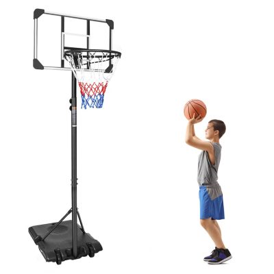 Adjustable Portable Basketball Hoop System with Stable Base
