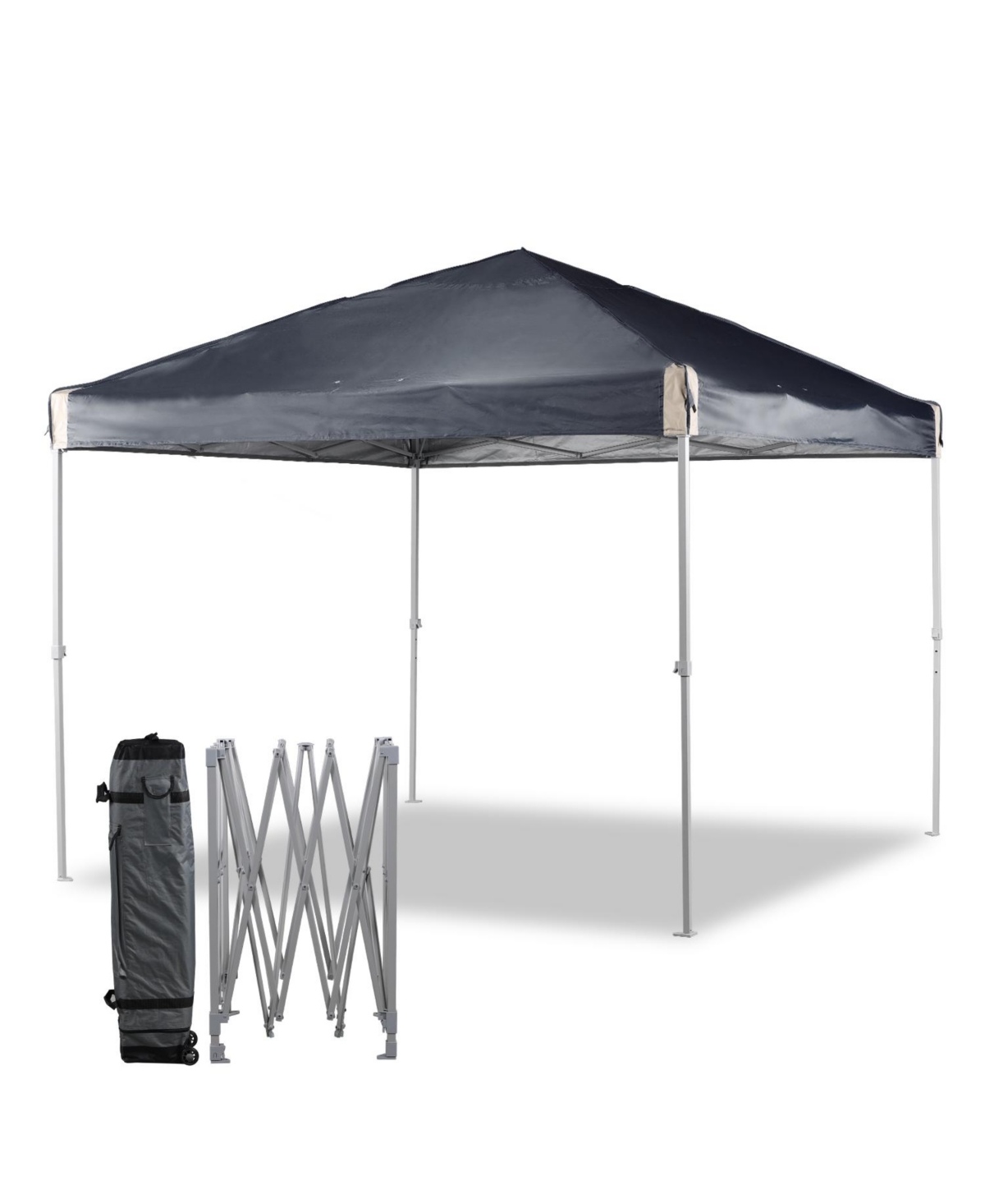12'x12' Pop Up Canopy Tent with Roller Bag, Portable Instant Shade Canopy. - Brown
