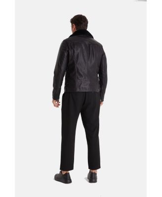 Men's Leather Jacket, Black