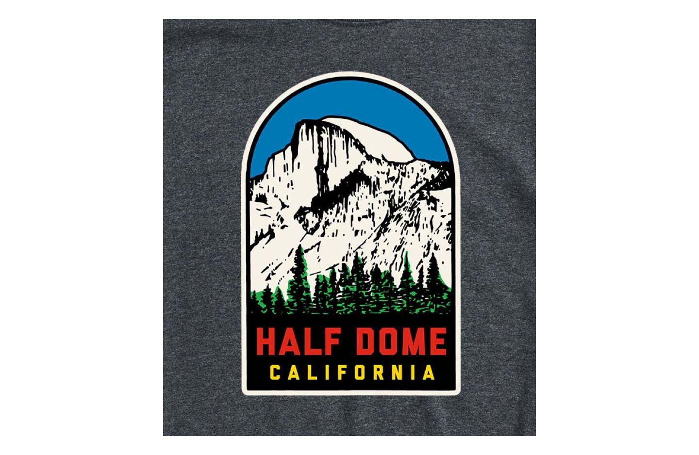 Мужская футболка AIRWAVES Hybrid Apparel Half Dome California Short Sleeve, цвет: Меланжевый угольный — фото 2