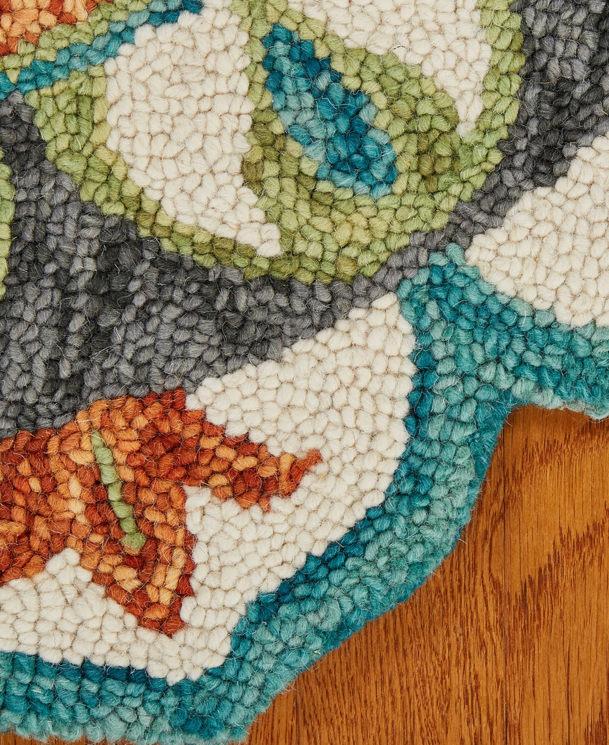 Lr Home Radiance Rdc54085 5'x5' Round Area Rug In Rust- Teal