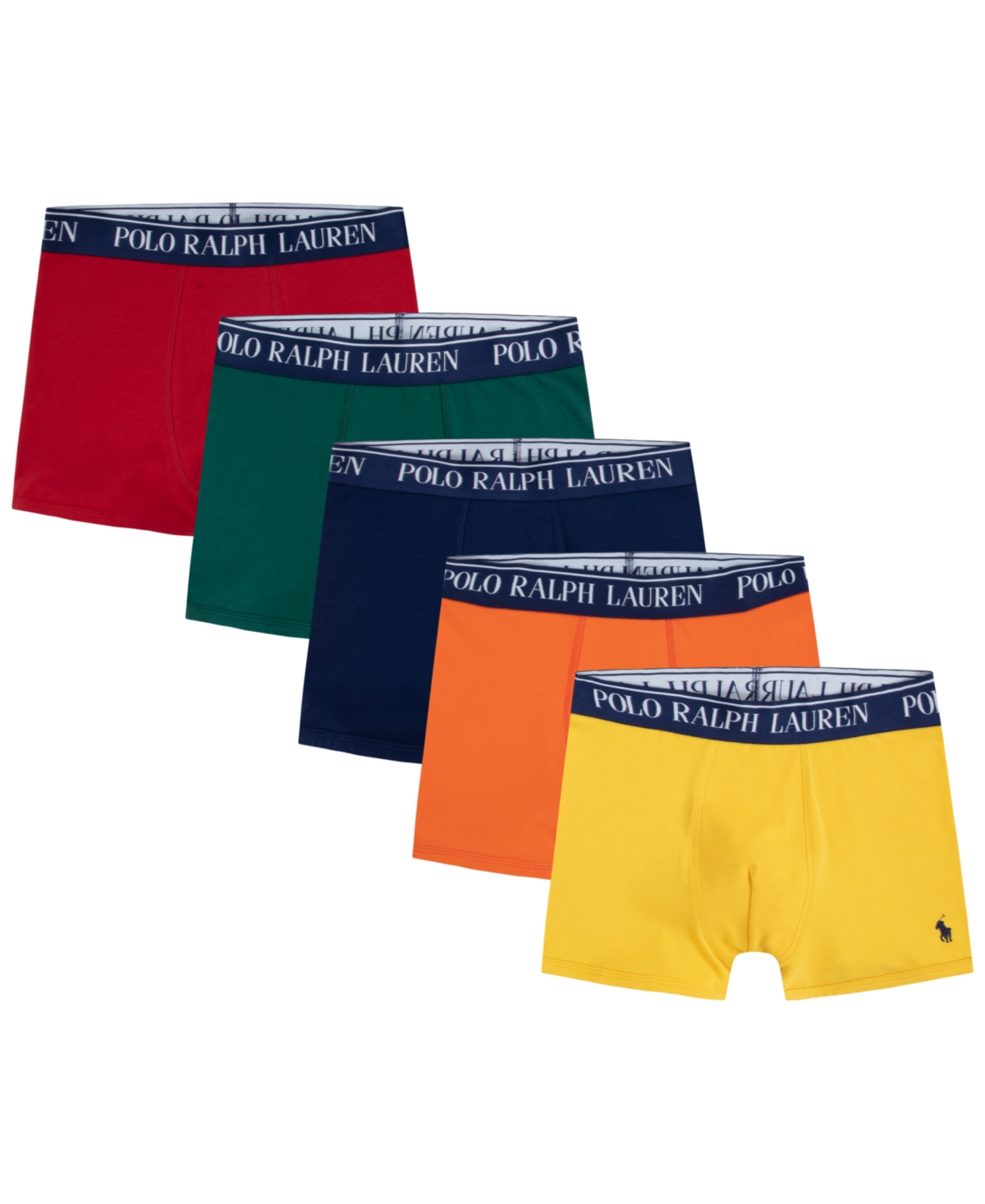 Polo Ralph Lauren Big Boys Stretch Boxer Briefs, Pack of 5 - Newport Navy